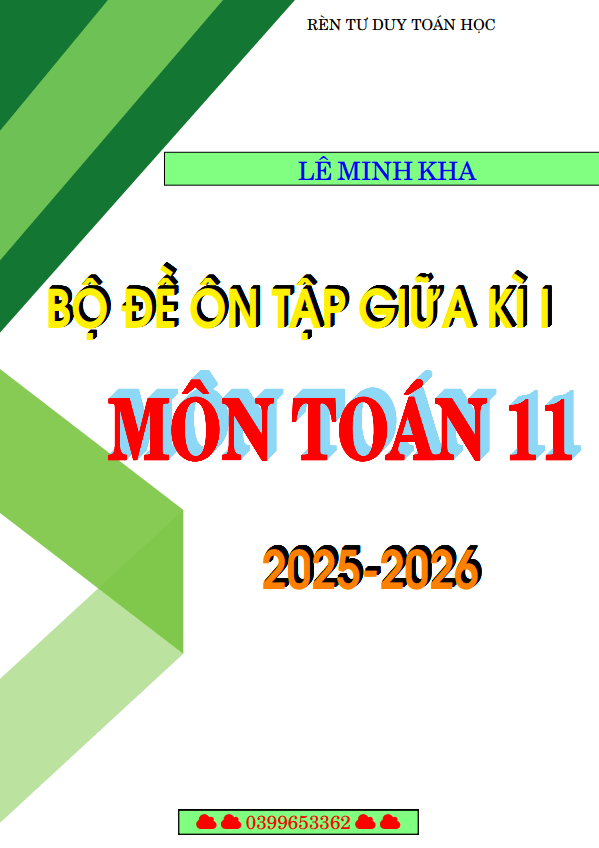 bộ đề ôn tập kiểm tra giữa học kì 1 môn toán 11 năm học 2025 – 2026